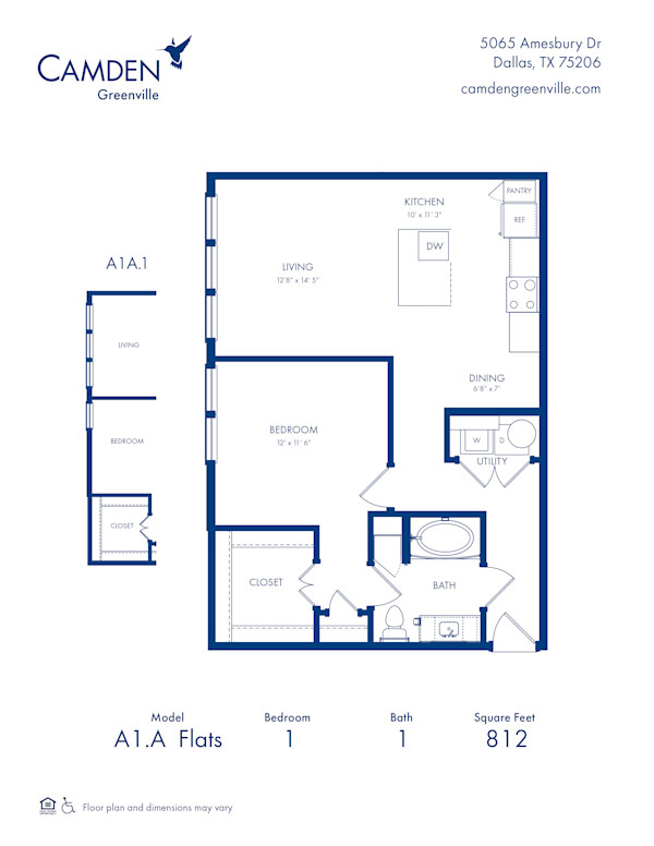 camden-greenville - floor plans - A1.A FLATS