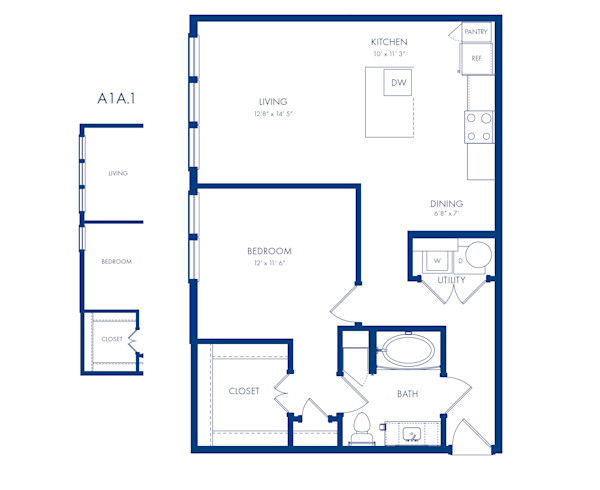 camden-greenville - floor plans - A1.A FLATS