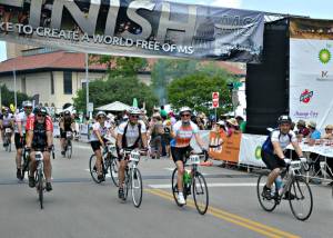 Team Camden crossing the finish line in Austin