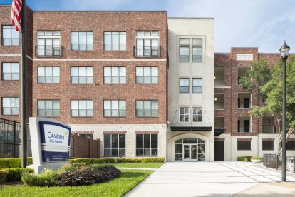 Midtown neighborhood with studio, one, and two-bedroom apartments at Camden City Centre in Houston, TX. 