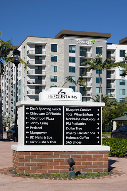 The Fountains Plaza nearby Camden Atlantic apartments in Plantation, Florida.