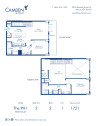 Camden Buckhead apartments in Atlanta, GA, 2 bed, 2 bath floor plan TH1