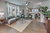 Townhome living room with lots of natural light