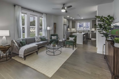 Townhome living room with lots of natural light