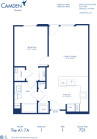 A1.7A Floor Plan, Apartment Home with 1 Bedroom and 1 Bathroom at Camden Glendale in Glendale, CA