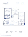 Blueprint of B1 Floor Plan, 2 Bedrooms and 2 Bathrooms at Camden Asbury Village Apartments in Raleigh, NC