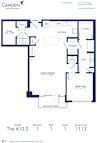 Blueprint of A10.2 Floor Plan at Camden McGowen Station One Bedroom Apartments in Midtown Houston