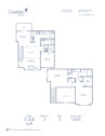Blueprint of 2.2LB Floor Plan, 2 Bedrooms and 2 Bathrooms at Camden Lake Pine Apartments in Apex, NC