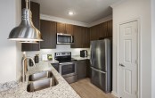 Townhome kitchen with stainless steel appliances at Camden Cedar Hills 