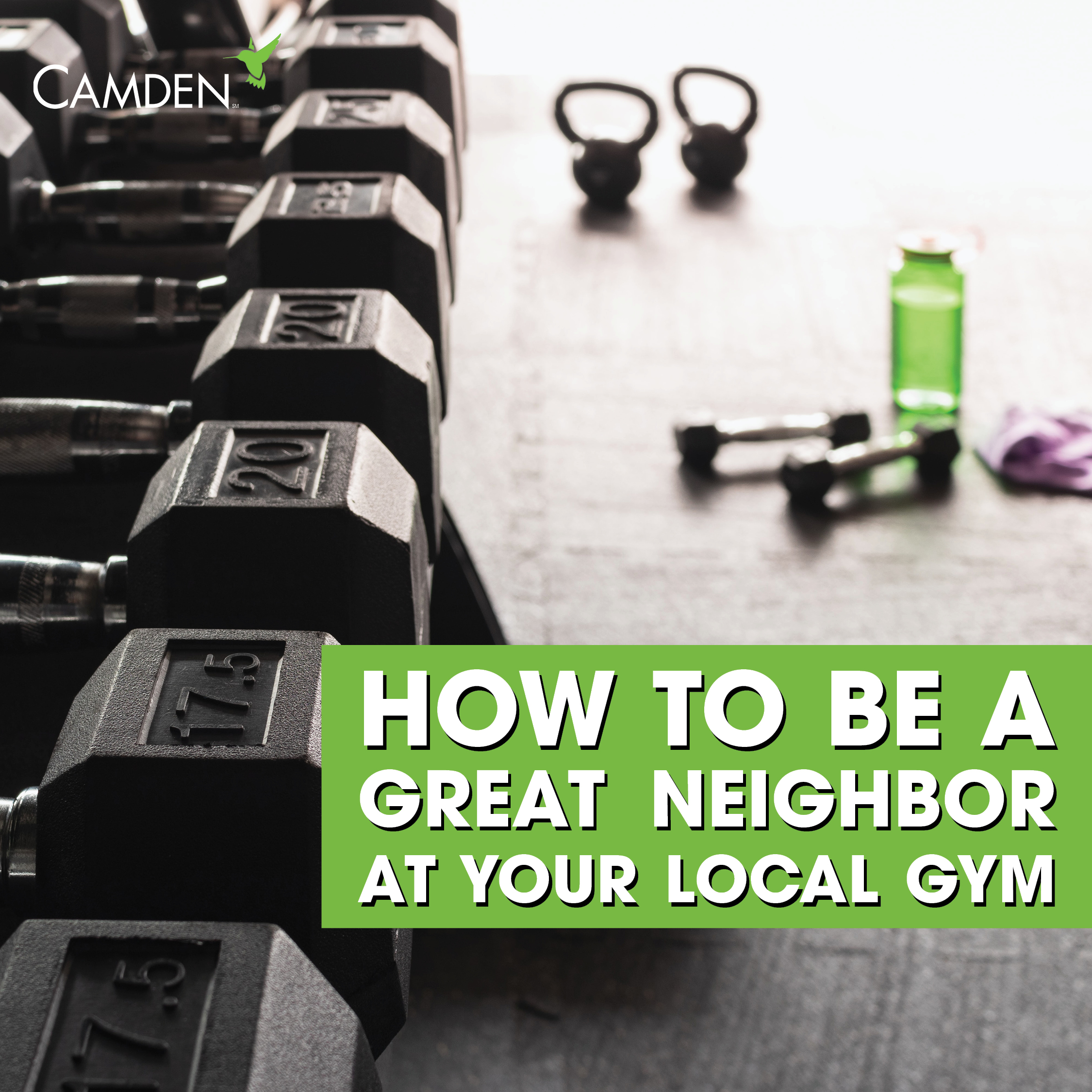 Be a great neighbor at your local gym 