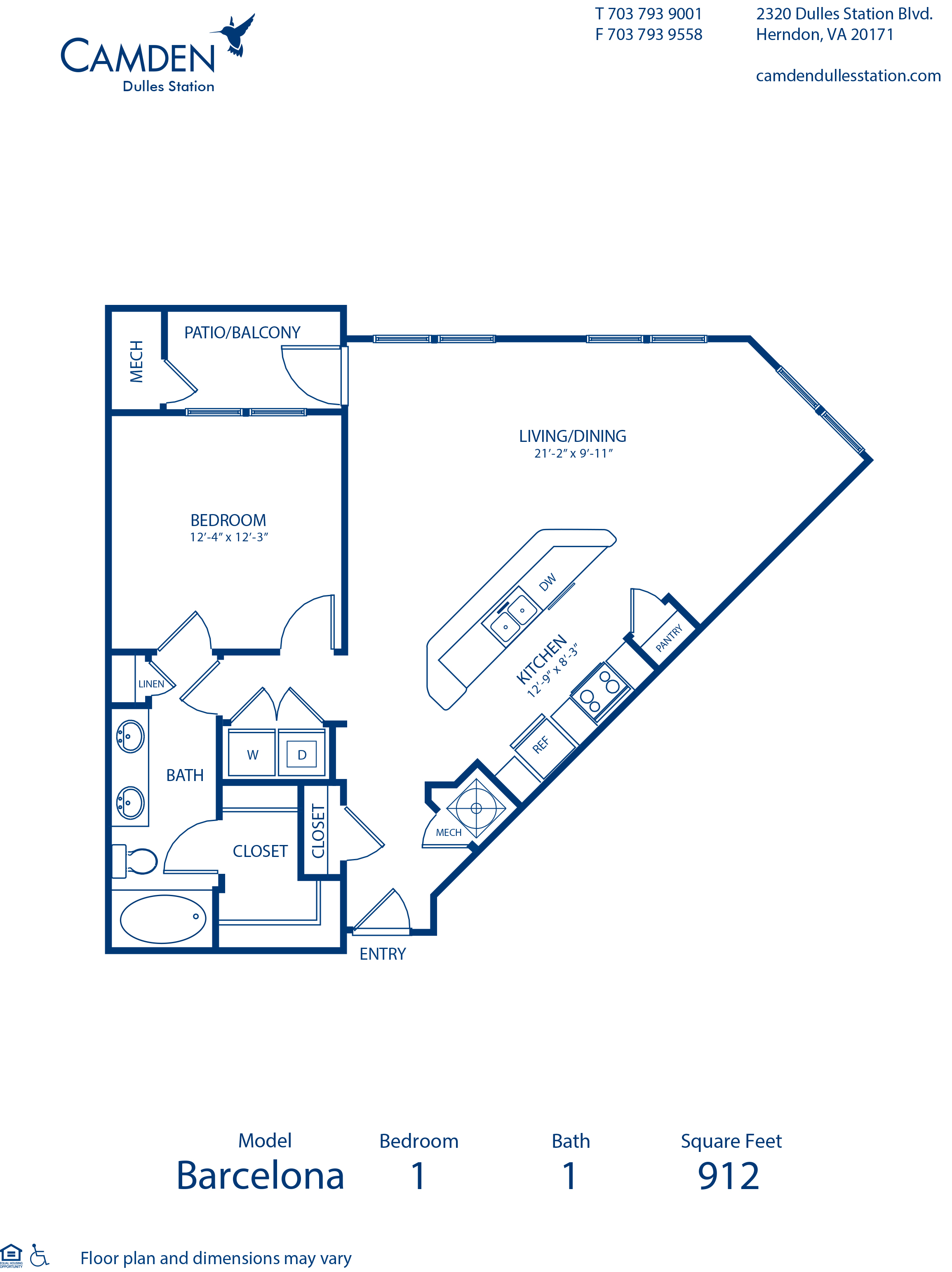1, 2 & 3 Bedroom Apartments in Herndon, VA - Camden Dulles Station