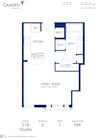 Blueprint of S1B Floor Plan, Studio with 1 Bathroom at Camden Grand Parc Apartments in Washington, DC