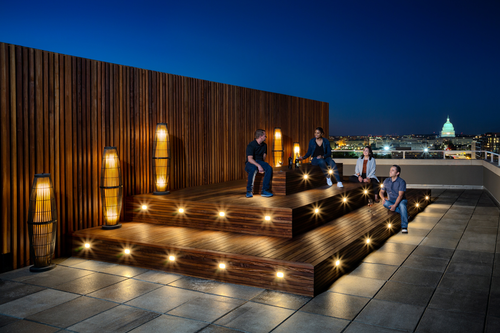 Relax with friends on our gorgeous rooftop lounge, with stunning views of the city. 