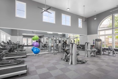 Fitness center with cardio and free weights