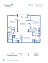 Blueprint of Netherlands Floor Plan, 2 Bedrooms and 2 Bathrooms at Camden Hunters Creek Apartments in Orlando, FL