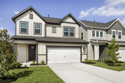 Two-story homes with private garages at Camden Woodmill Creek in Spring, TX