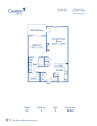 Blueprint of C Floor Plan, 1 Bedroom and 1 Bathroom at Camden Interlocken Apartments in Broomfield, CO