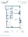 Camden Highland Village apartments in Houston, TX Gallery one bedroom floor plan A5