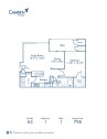 Blueprint of A3 Floor Plan, 1 Bedroom and 1 Bathroom at Camden Stoneleigh Apartments in Austin, TX