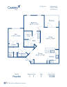 Blueprint of Naples Floor Plan, 1 Bedroom and 1 Bathroom at Camden LaVina Apartments in Orlando, FL