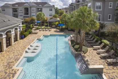 Resort-style pool with WiFi at Camden Spring Creek Apartments in Spring, Texas