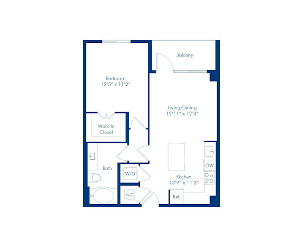 camden-central-apartments-st-petersburg-florida-floorplan-Dali-II-685-bathtub-with-shower