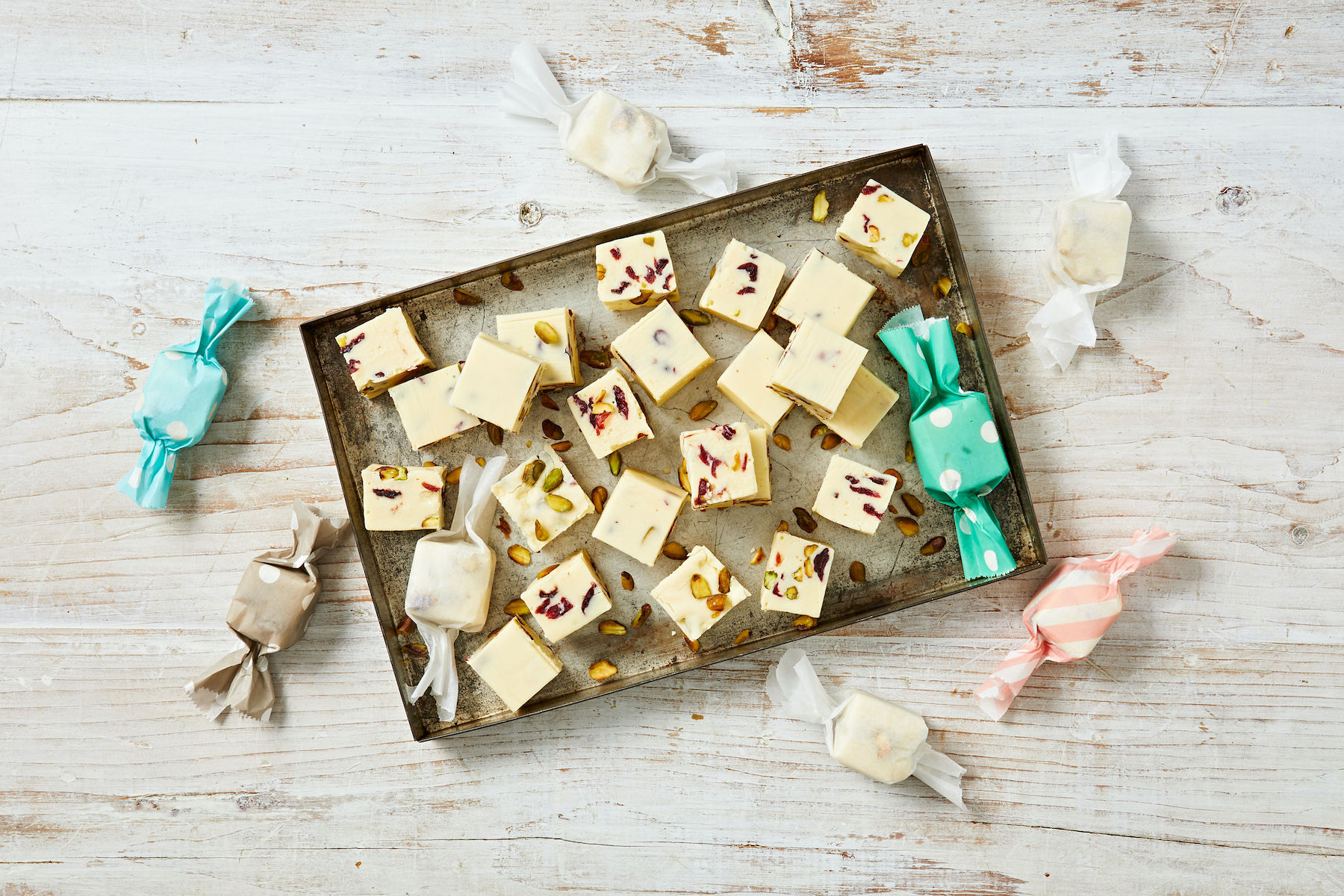 Festive Fare: Cranberry Pistachio Fudge