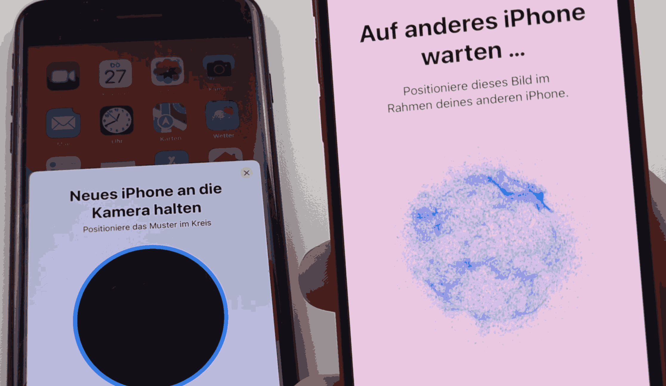 Animation scannen für Datentransfer