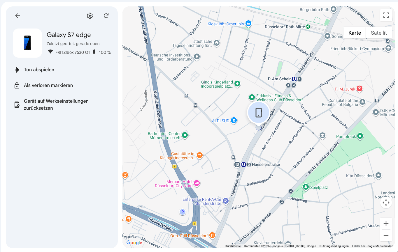 Samsung Handy zurücksetzen-Find My Mobile