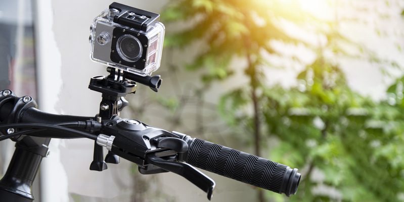 Action Cam auf einem Fahrrad