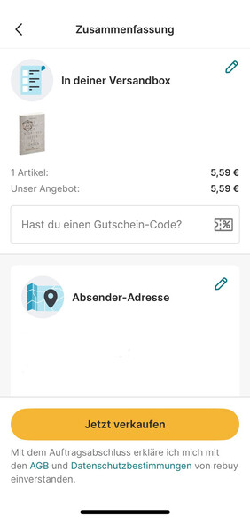 rebuy jetzt Buch verkaufen