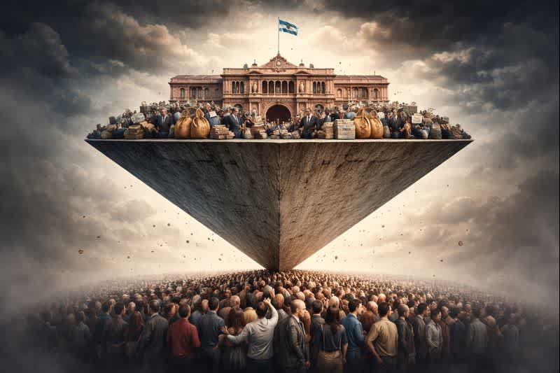 Pirámide invertida.