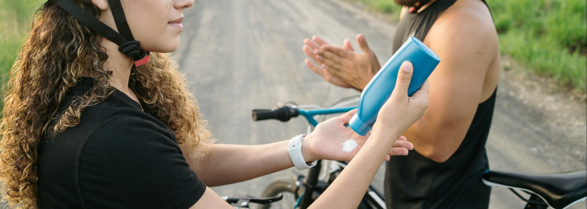 Radfahren und Sonnenschutz