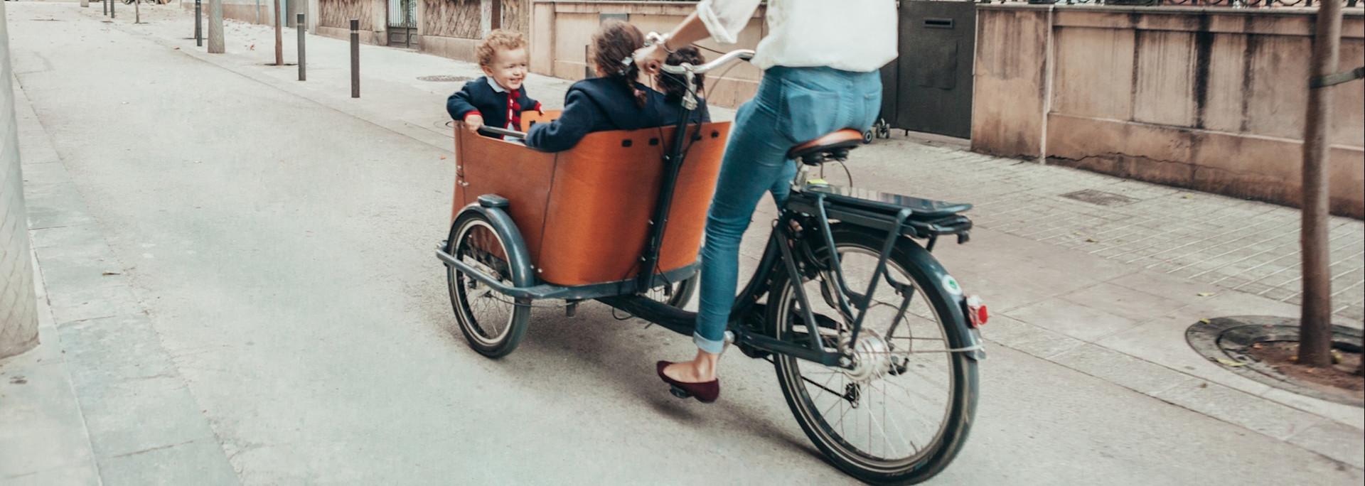 Kindertransport mit dem Lastenrad