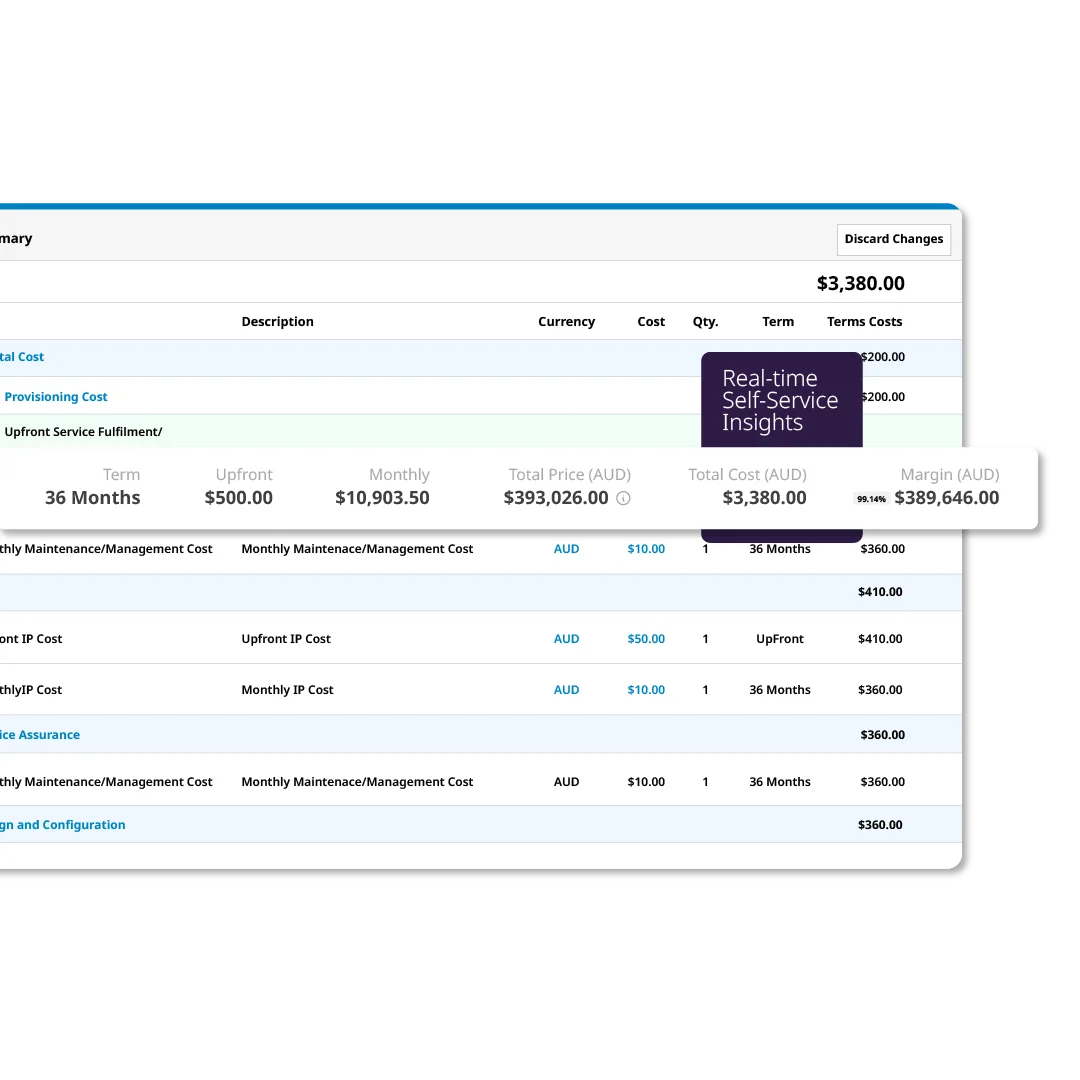 Create accurate quotes that convert straight into orders.