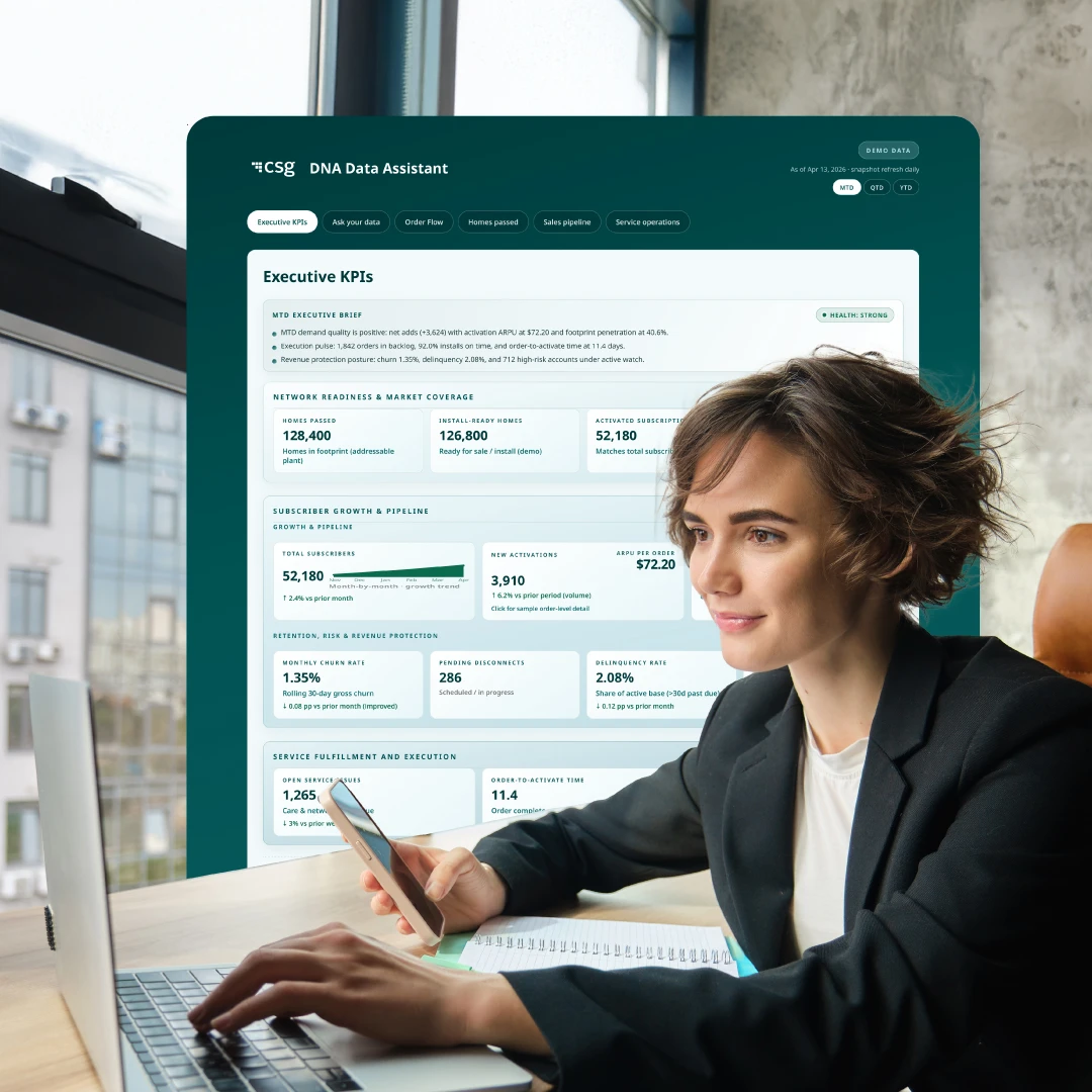 Ask a Question. Get Telecom Business Intelligence in Seconds.
