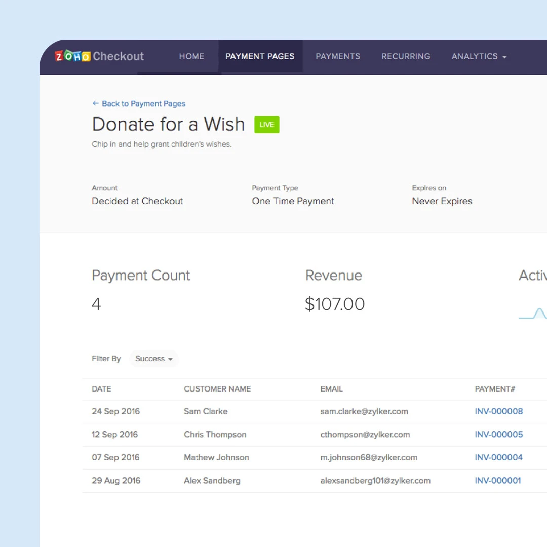 Zoho Checkout