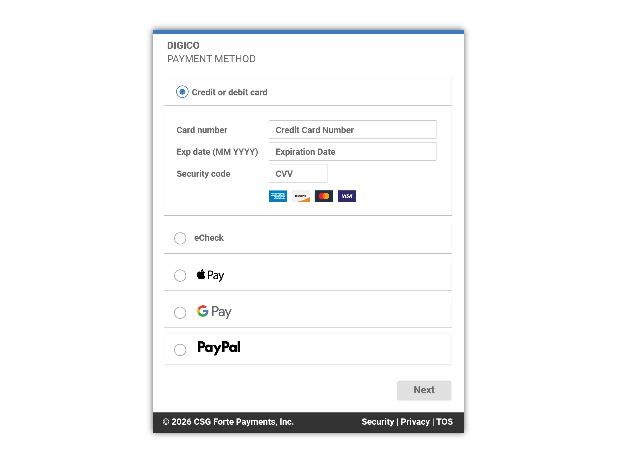 Create a fully branded checkout experience