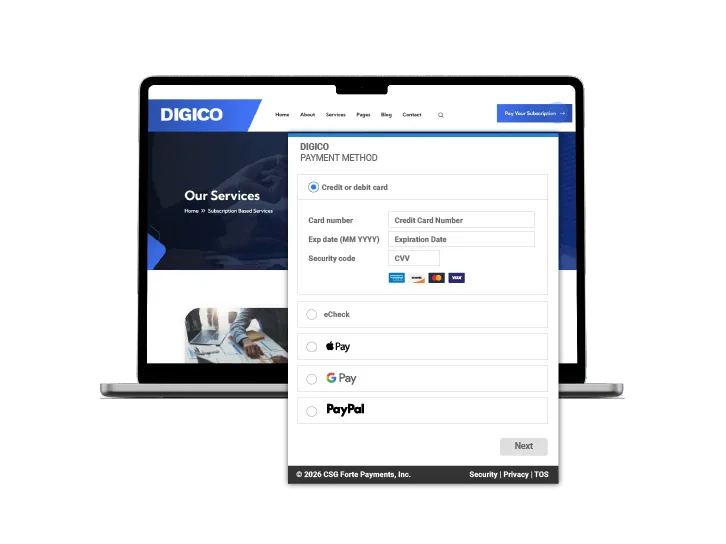 CSG Payments for tolling