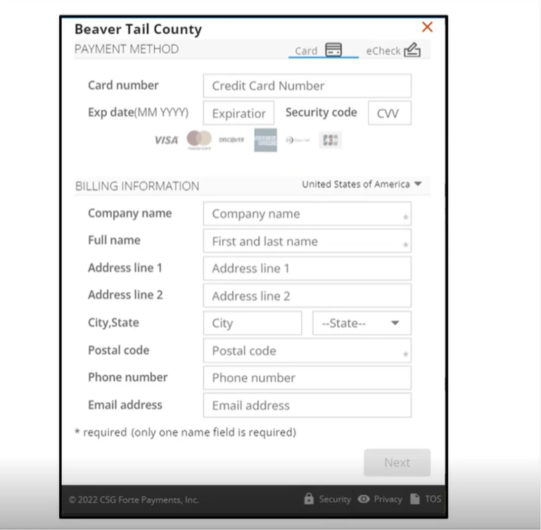 image of input form with text labels, making the form screen reader friendly to meet WCAG requirements
