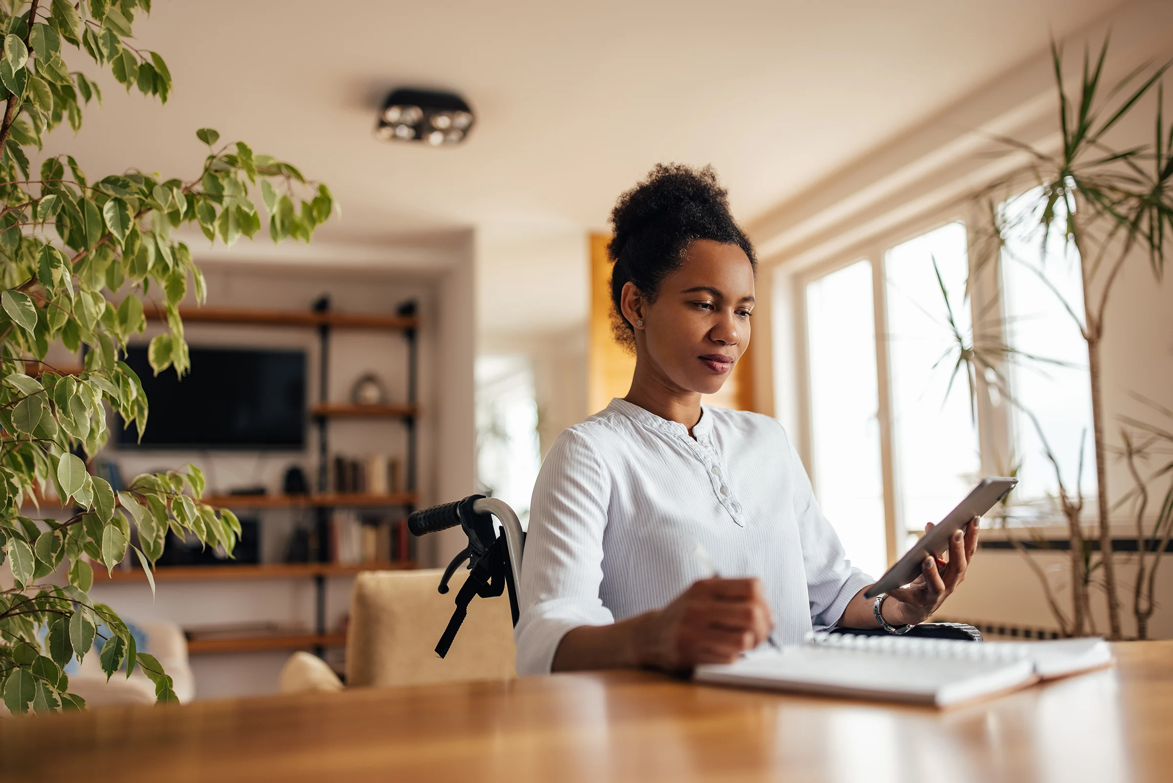 Business woman, working from home office