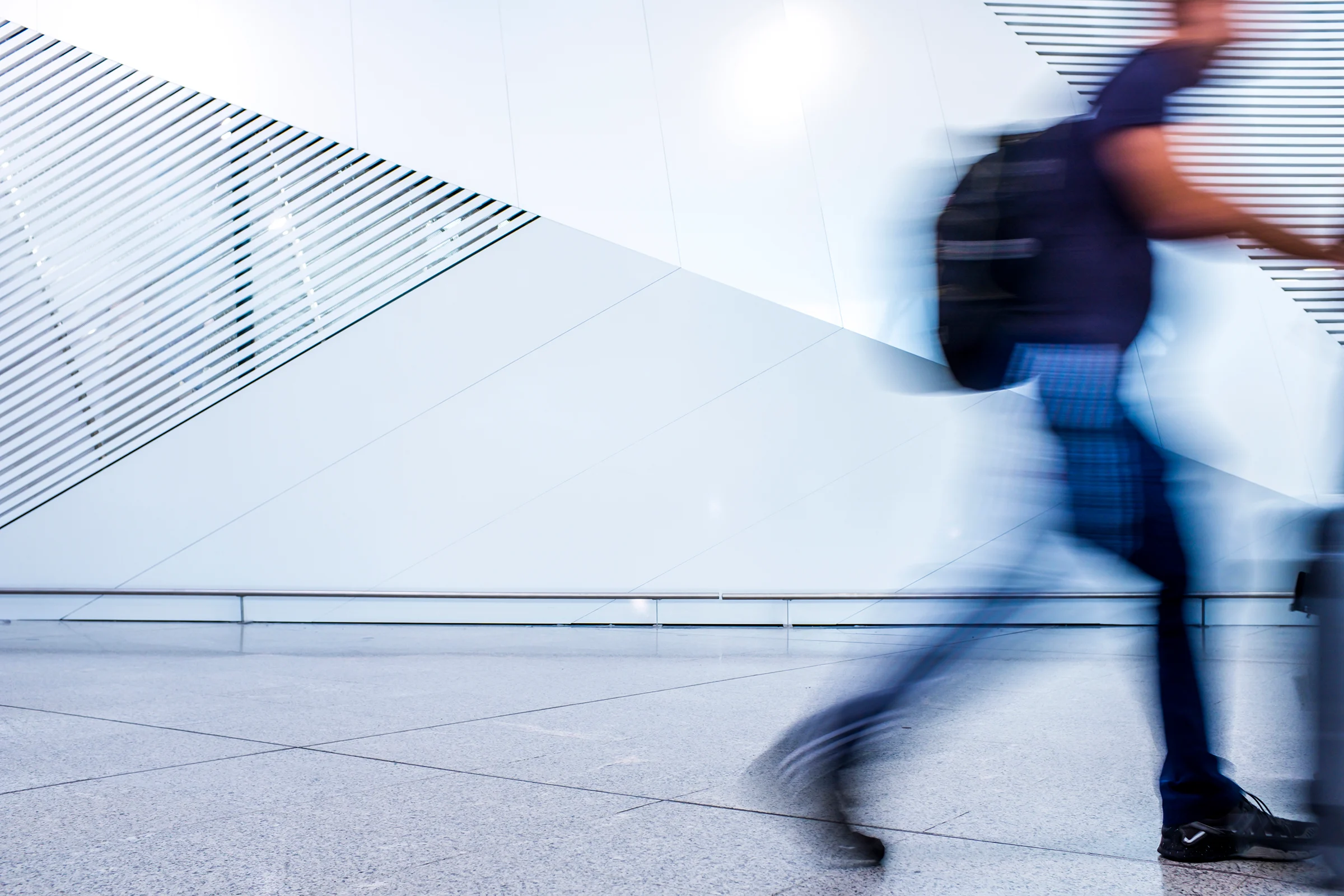passenger in the walking at the airport