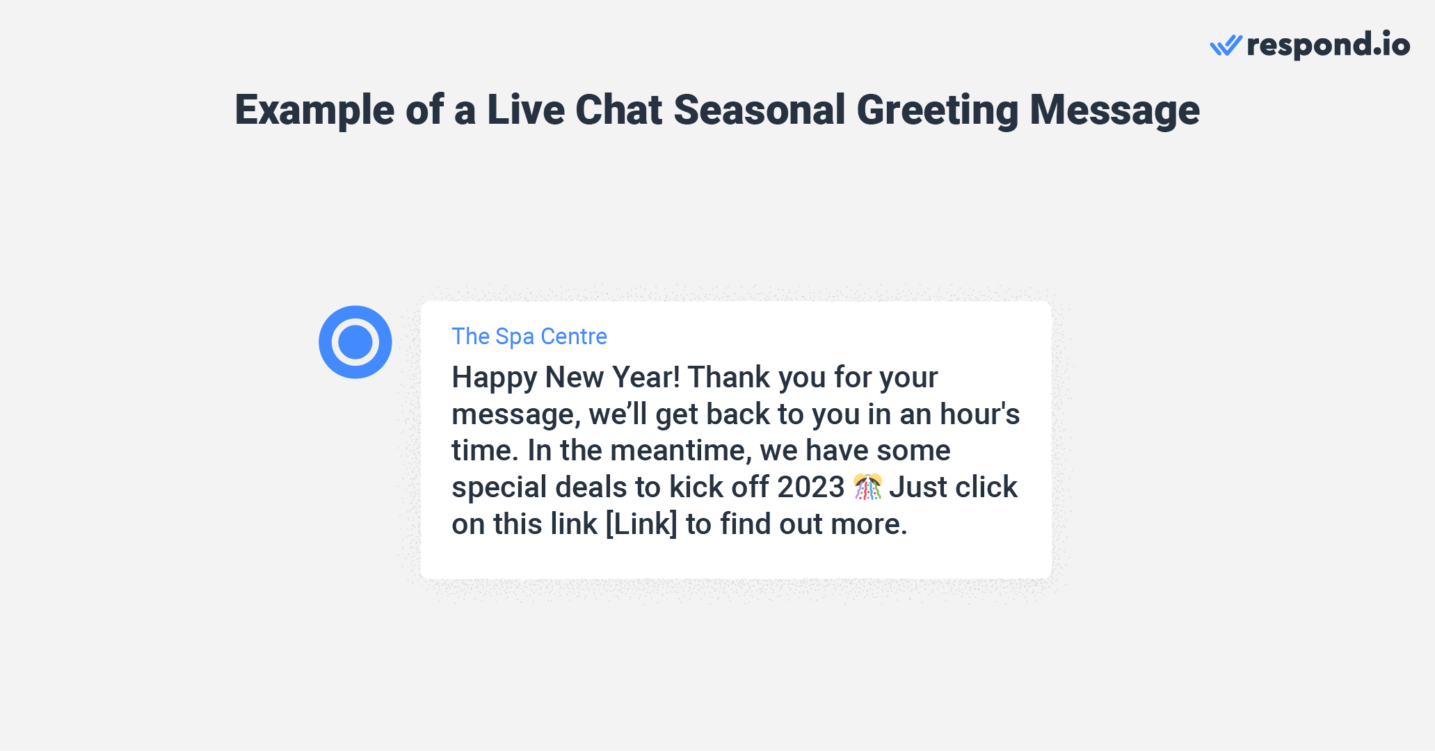 Best live chat welcome message for seasonal greetings