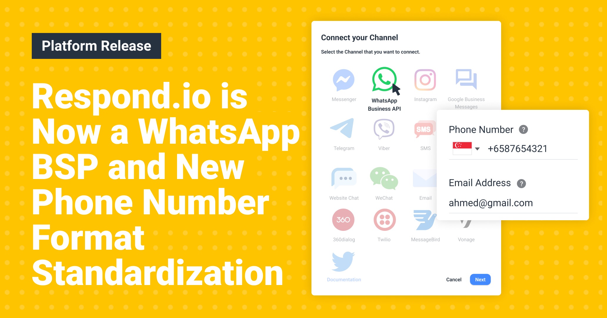 April 2023 Updates: Respond.io is a WhatsApp BSP, Phone Number Format Standardization and more