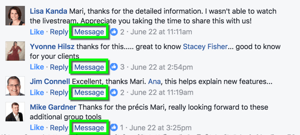 Facebook Comment Private Replies