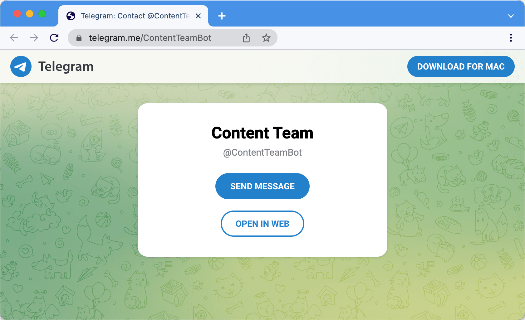 how to get t.me link - simply insert your username after t.me 