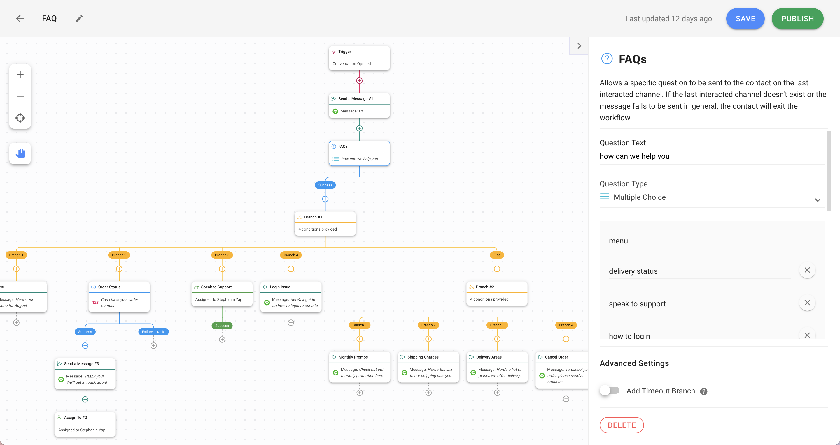 How to automate FAQs with Workflows