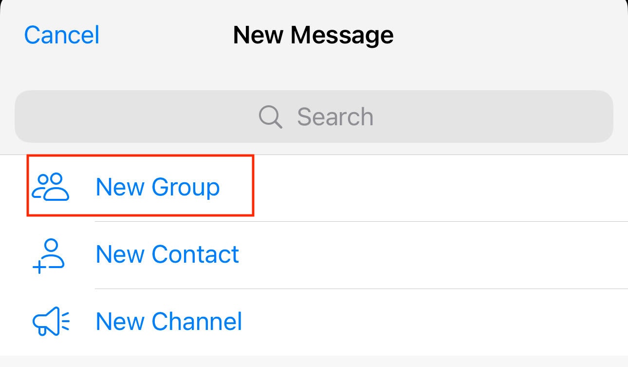 Creating a new Telegram group couldn’t be easier