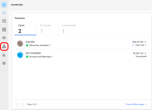 From the dashboard, go to the Workflows Module