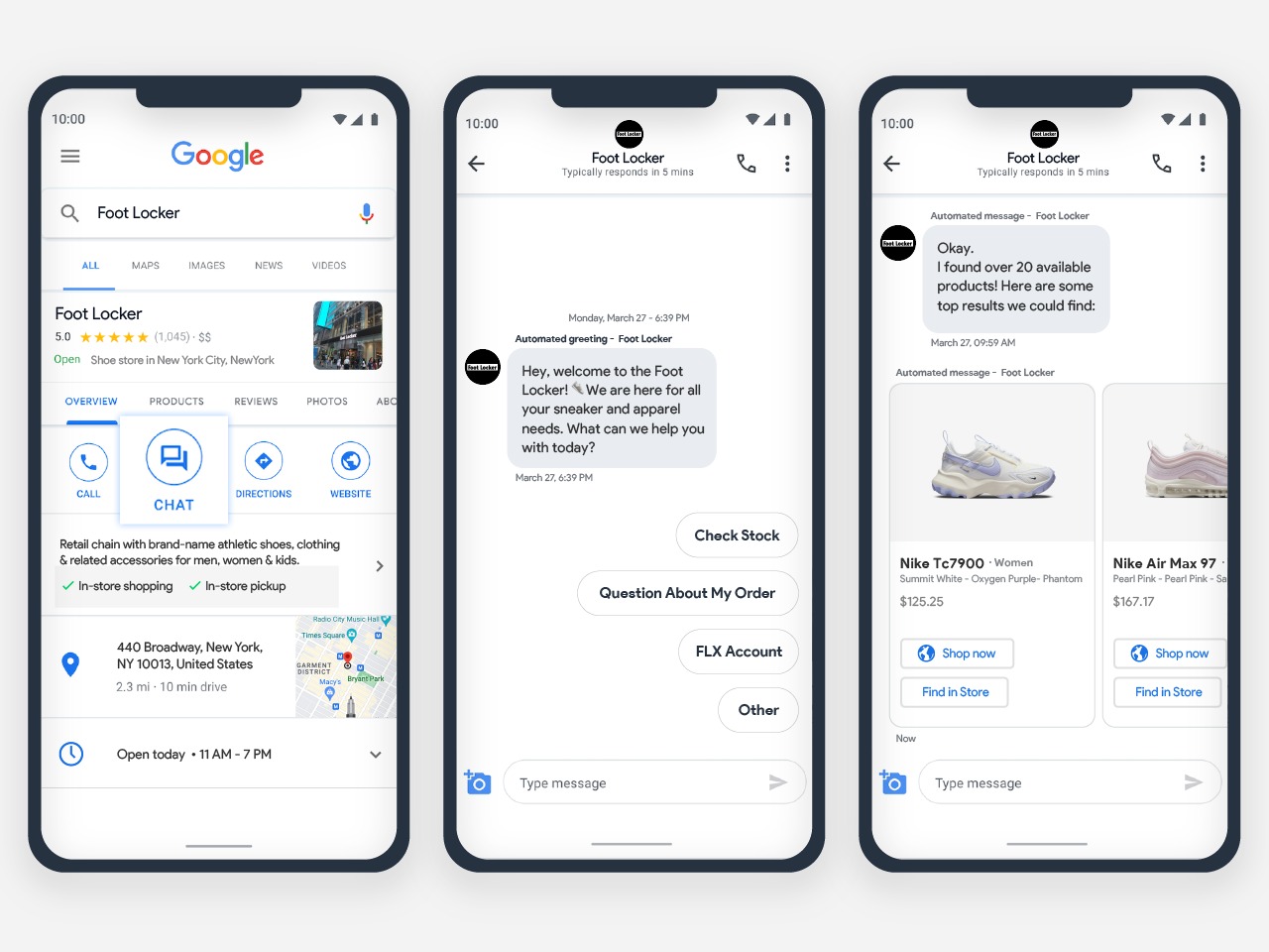 Foot Locker: Google’s Business Messages